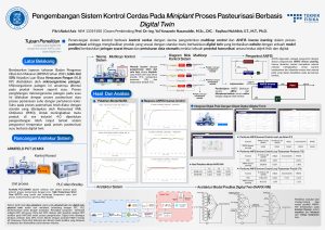 Poster: Pengembangan Sistem Kontrol Cerdas pada Miniplant Proses Pasteurisasi Berbasis Digital Twin