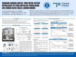 Poster: Rancang Bangun Digital Twin untuk Sistem Netralisasi pH pada Instalasi Pengolahan Air Limbah Batik Skala Laboratorium