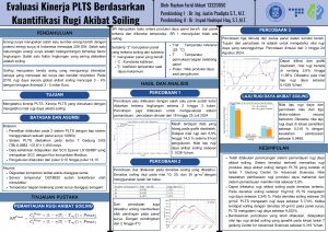 Poster: Evaluasi Kinerja PLTS Berdasarkan Kuantifikasi Rugi Akibat Soiling
