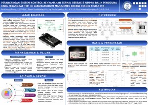 Poster: Perancangan Sistem Kontrol Kenyamanan Termal Berbasis Umpan Balik Pengguna pada Perangkat Tepi di Laboratorium Manajemen Energi Teknik Fisika ITB
