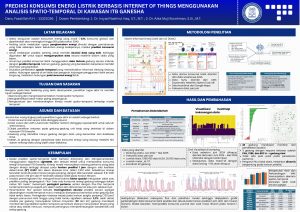 Poster: Prediksi Konsumsi Energi Listrik Berbasis Internet of Things Menggunakan Analisis Spatio-Temporal di Kawasan ITB Ganesha