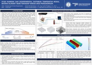 Poster: Studi Numerik dan Eksperimental Distribusi Temperatur Modul Baterai Silinder 18650 Terhadap Variasi Arus Pengosongan