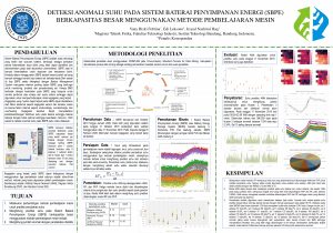 Poster: DETEKSI ANOMALI SUHU PADA SISTEM BATERAI PENYIMPANAN ENERGI (SBPE) BERKAPASITAS BESAR MENGGUNAKAN METODE PEMBELAJARAN MESIN