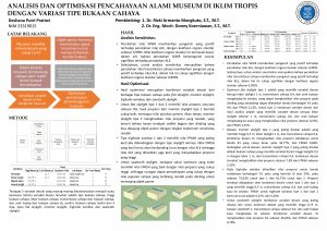 Poster: ANALISIS DAN OPTIMISASI PENCAHAYAAN ALAMI MUSEUM DI IKLIM TROPIS DENGAN VARIASI TIPE BUKAAN CAHAYA