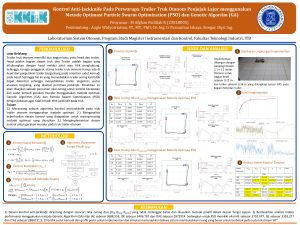 Poster: Anti-Jackknife Kontrol Keadaan Terbatas menggunakan Metode Optimasi PSO (Particle Swarm optimization) dan GA (Genetic Algorithm) Pada Purwarupa Autonomous Truck-Trailer