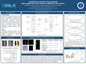 Poster: ALGORITMA KLASIFIKASI TELUR NYAMUK Aedes aegypti DAN Aedes albopictus BERBASIS CITRA DIGITAL