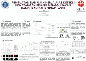 Poster: PEMBUATAN DAN UJI KINERJA ALAT DETEKSI KEMATANGAN PISANG MENGGUNAKAN HAMBURAN BALIK SINAR LASER