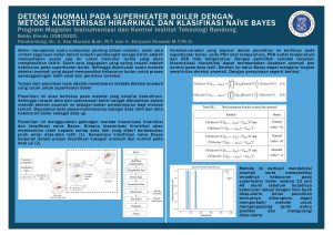 Poster: Deteksi Anomali pada Superheater Boiler dengan Metode Klasterisasi Hirarkikal dan Klasifikasi Naïve Bayes