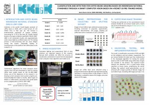 Poster: CLASSIFICATION AND DETECTION FOR COFFEE BEANS GRADING BASED ON INDONESIAN NATIONAL STANDARDS THROUGH A SMART COMPUTER VISION BASED ON A RESNET-50 PRE-TRAINED MODEL I. INTRODUCTION AND COFFEE BEANS IND