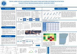Poster: SINYAL sEMG UNTUK KLASIFIKASI PENILAIAN FUNGSI MOTORIK EKSTREMITAS ATAS PADA PASIEN STROKE MENGGUNAKAN MODEL RANDOM FOREST
